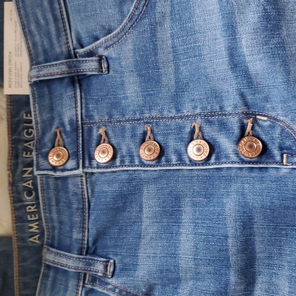 American Eagle Super Hi-Rise Jeggings Button Fly 14 Short - Picture 2 of 6